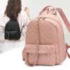 Chessboard embossed backpack large capacity women's backpack
