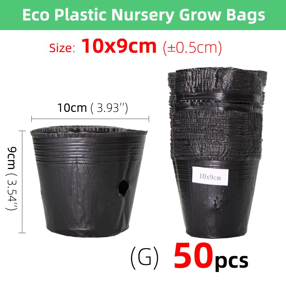 5-100 ks 16 velikostí Jednorázový plastový květináč pro pěstování, Výživová miska, Kelímek na sazenice, Černá sadbovací miska, Domácí zahrada, Pěstební sáčky
