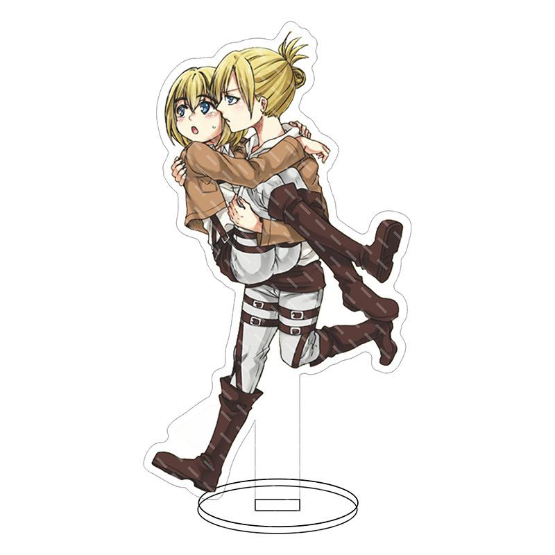 Anime Attack On Titan Acrylic Double-Sided Stands Model Figure Eren Jaeger Ackerman Hange Zoe Tabletop Decorations Standing