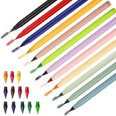 12/13Pcs Everlasting Pencil Inkless Pencils Eternal Colored Inkless Pen Everlasting Pencil with Colored Replaceable Head