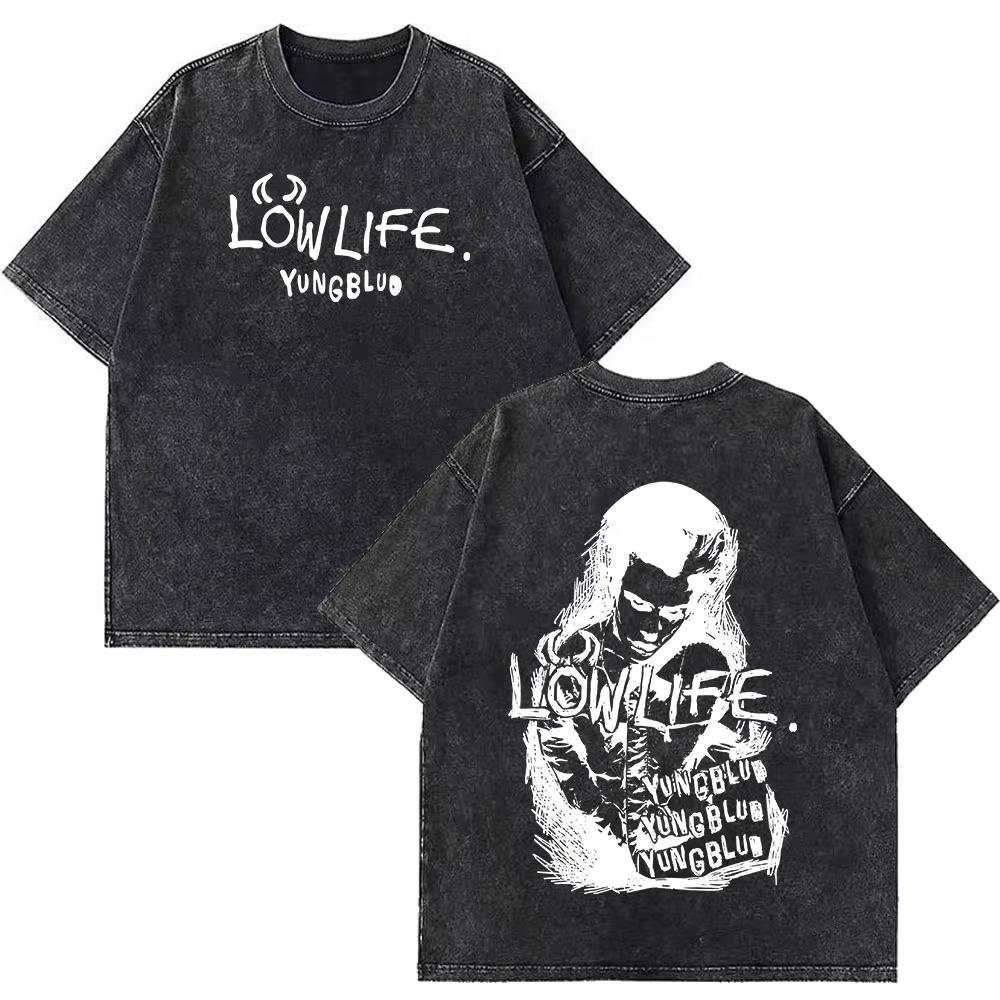 Yungblud IDOLS The World Tour Merch Retro Gewaschenes T-Shirt Herren Damen Hip Hop Rock Kurzarm T-Shirts Übergroße T-Shirts