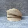 Spring And Summer Asymmetrical Side-Pleated Raffia Cap Female Face Small Straw Equestrian Hat Shade Beret