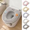 Non-slip Bathroom Decor Soft Plush Toilet Seat Cover, Thick Washable Pad with Zipper And Reusable Mat Handle, Warm Skin-Friendly Cushion for O-Shaped