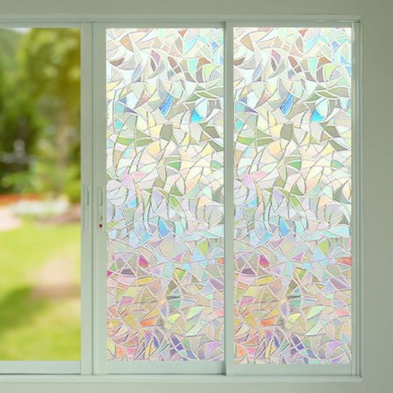 Glass Decals Static Removable PVC Iridescent Self-Adhesive Window Privacy Film Household Supplies