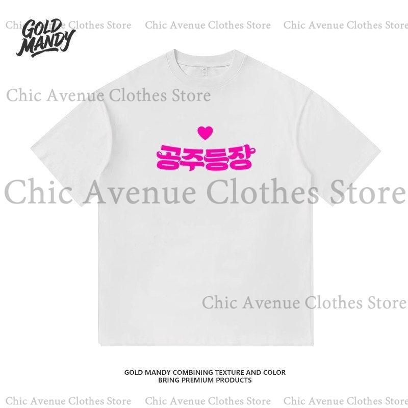 

Funny Korean Print Tshirt for Women Cotton Summer Tee Casual Short Sleeve Tops Daily Clothing Women T Shirts Female Clothing S
