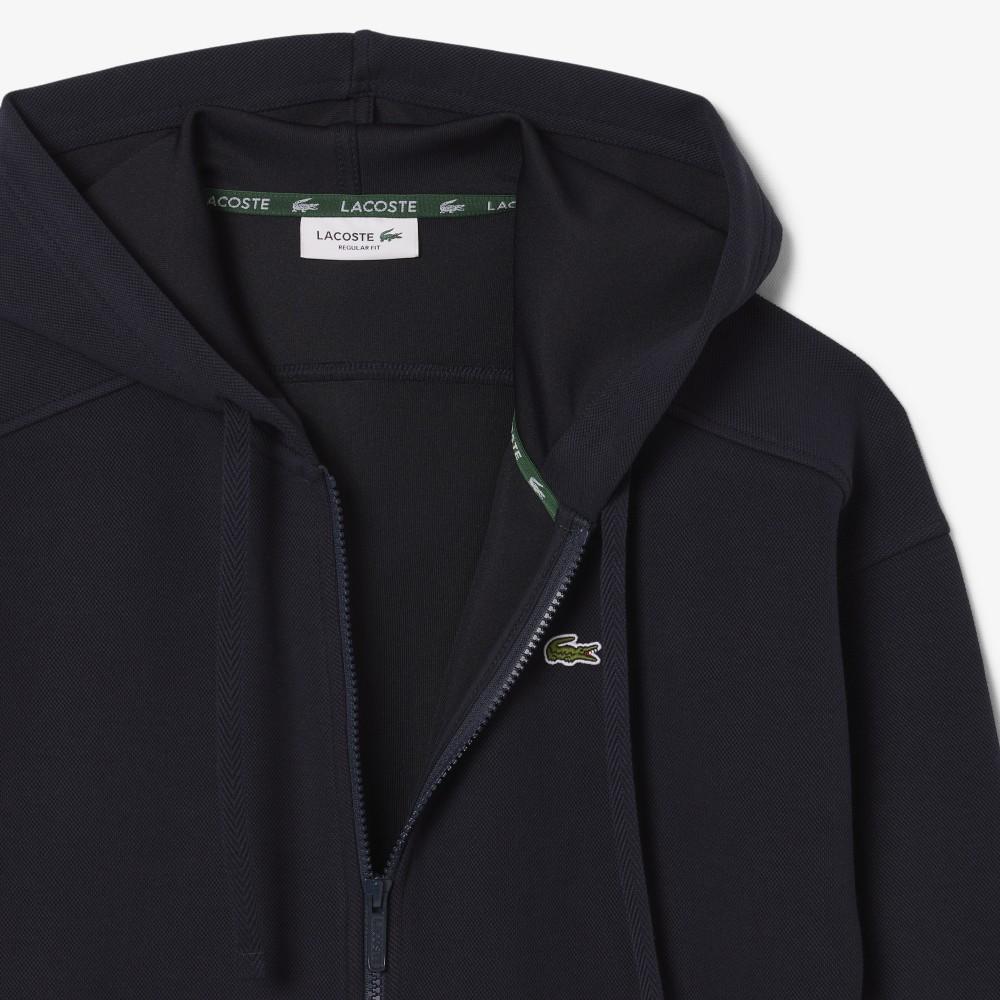 Lacoste Women's Double-Face Piqué Hooded Zip-Up Sweatshirt SF5272-56GHDE