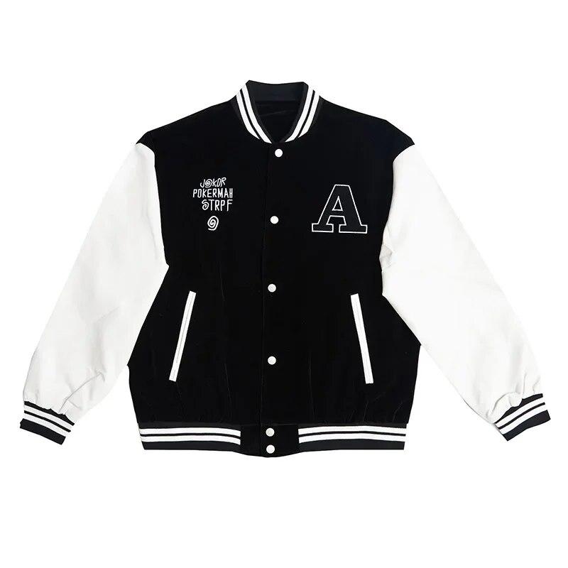 

Fashion Men s Baseball Uniform Spring Autumn Japanese Retro Leather Sleeves Letter Embroidery Short Coats Unisex Varsity Jacket