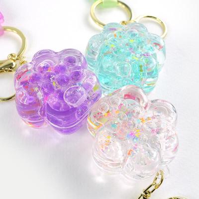 Cat Paw Glitter Keychain