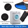 1pc NewLarge Gel Seat Cushion, Honeycomb Design Double Thick Gel Cushion with Relieving Back coccyx Pain Pressure(large)