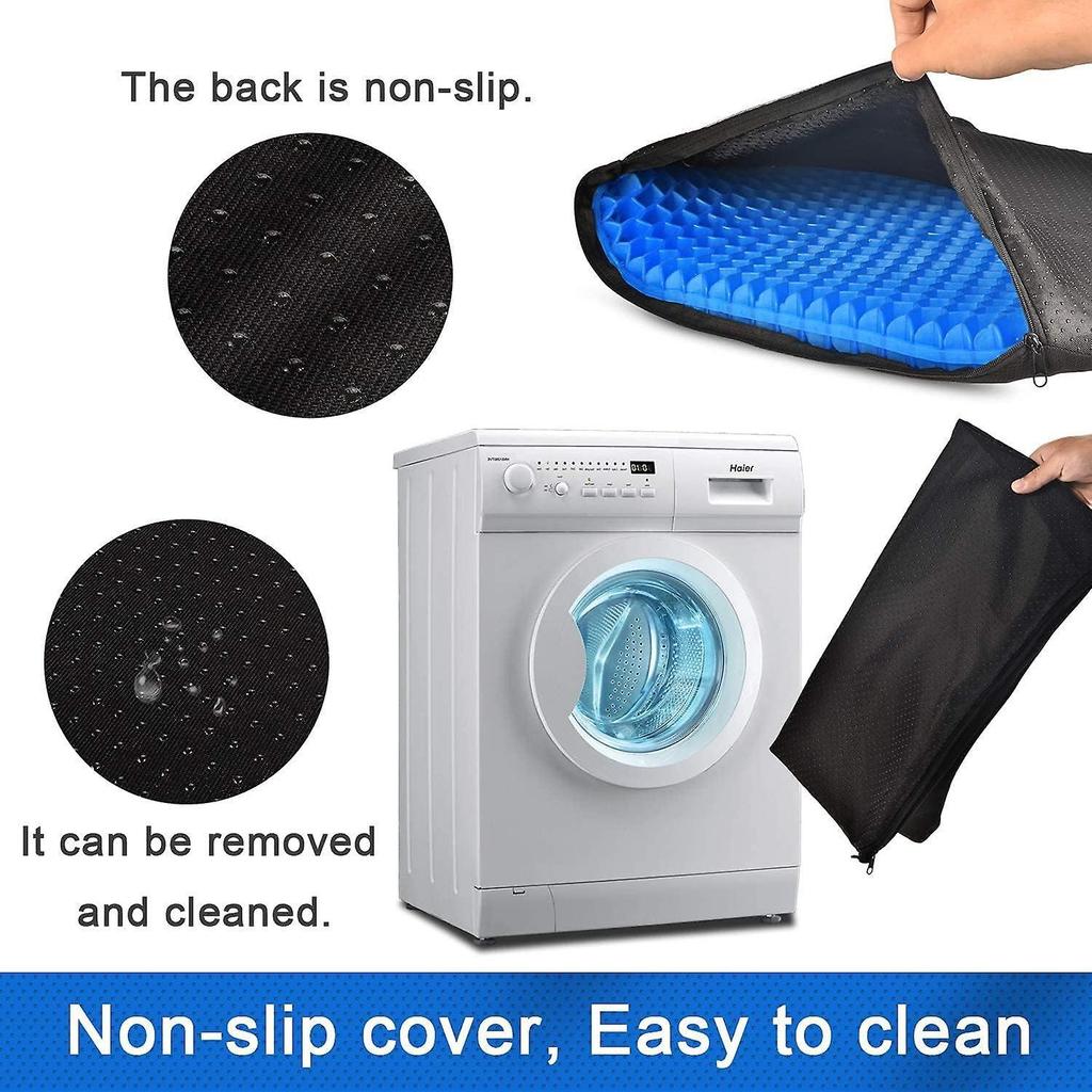1pc NewLarge Gel Seat Cushion, Honeycomb Design Double Thick Gel Cushion with Relieving Back coccyx Pain Pressure(large)