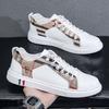Men's Casual Board Shoes Fashion White Shoes Comfortable Breathable Trend Men's Shoes Plaid Board Shoes Men