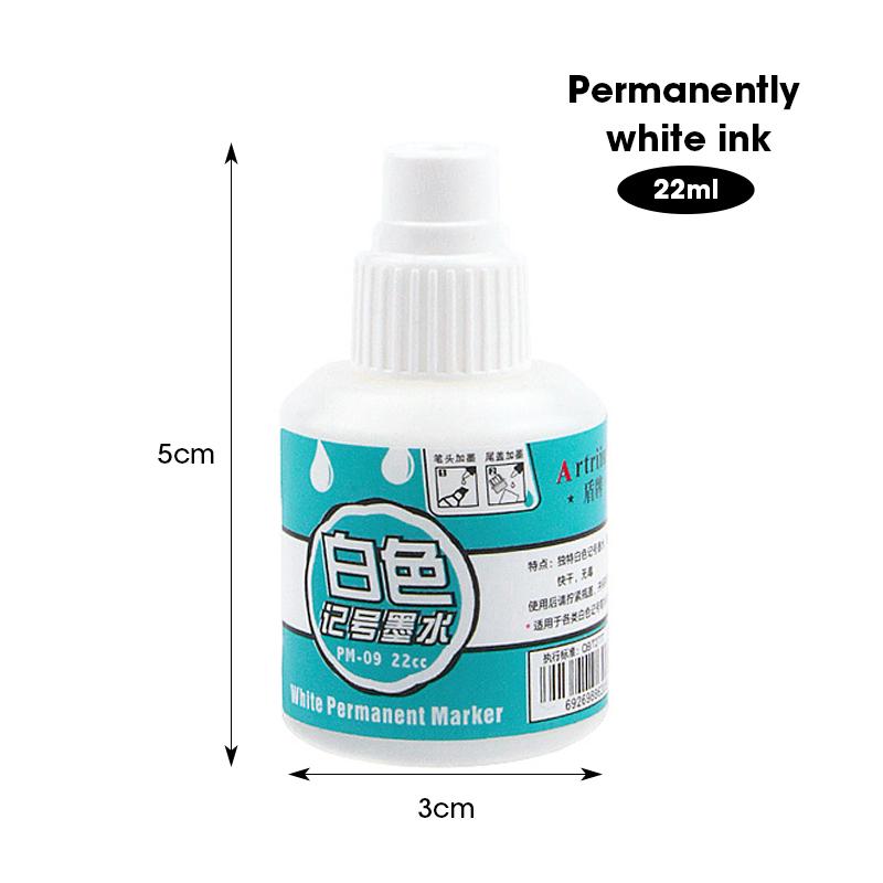 White Marker Oily Fine Tip Courier Waterproof Non-Fading Advertising Greeting Card Tire Glass Highlighter Pen Can Not Be Erased