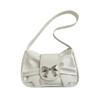 Borsa a Spalla con Fiocco Francese per Donna in Ecopelle Borsa a Tracolla con Design Elegante