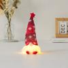 Lighted Christmas Gnome Decoration Mini Christmas Plush Gnome Figure Light Up Swedish Tomte Doll for Winter Tabletop Decor