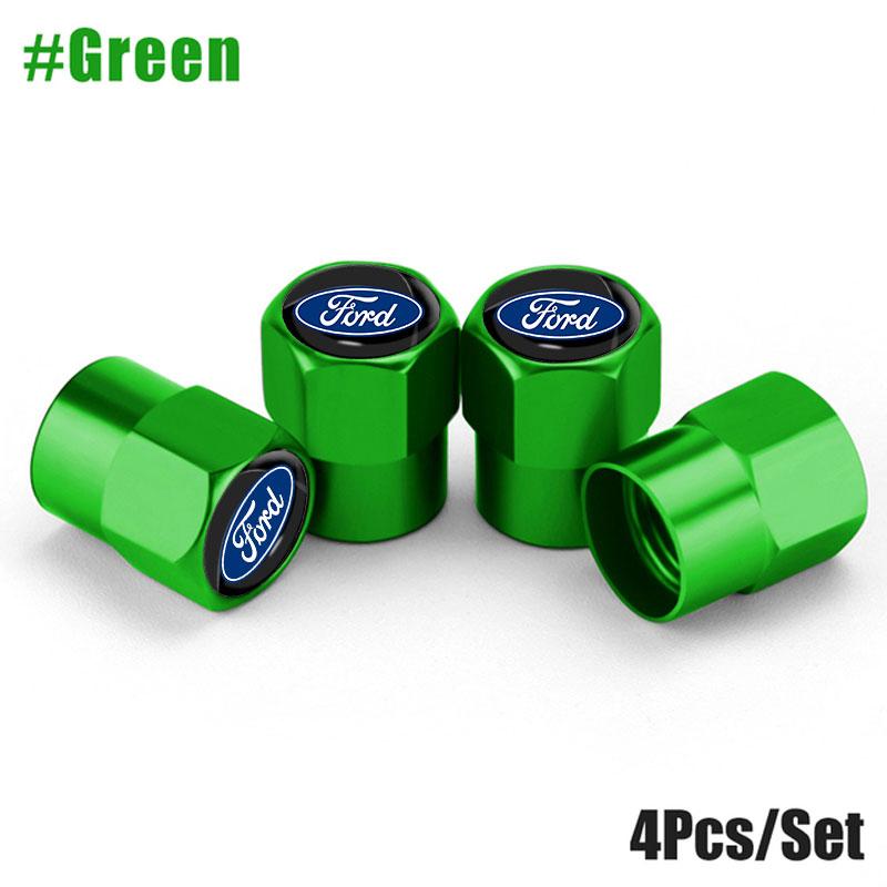 XXUI3 4Pcs/Set Car Wheel Tire Valve Caps Metal Stem Cover For Ford Escape Kuga Mondeo Ecosport Fiesta Focus 2 3 MK1 MK2 Fusion Ranger