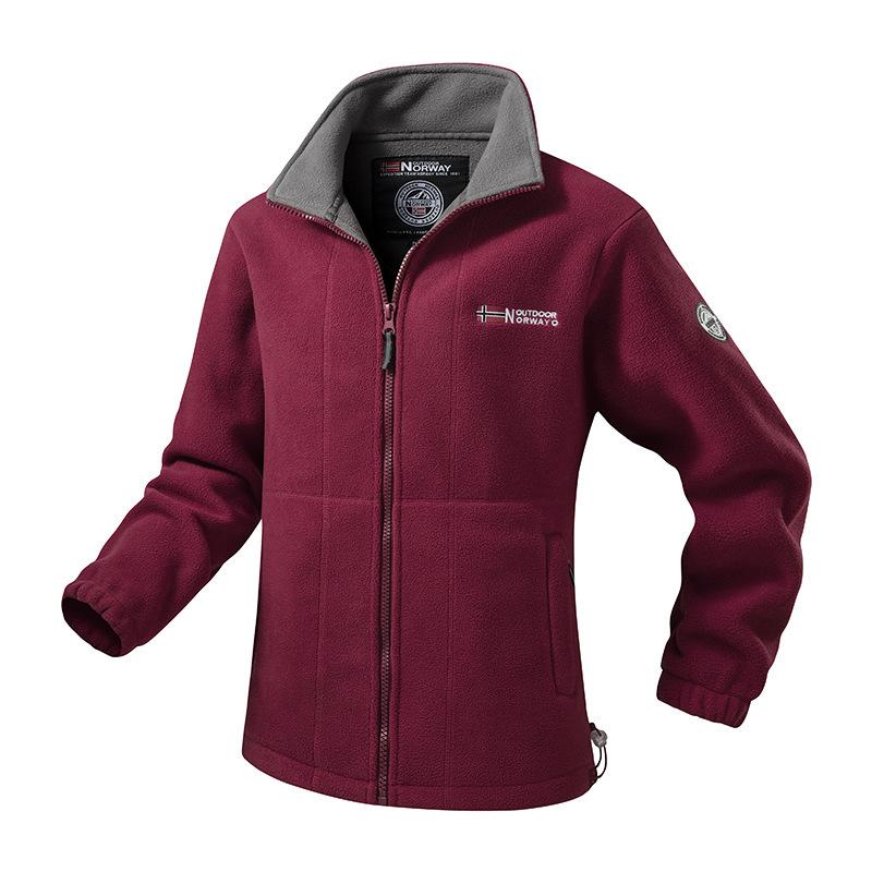 Thick Flannel Double-sided Fleece Jacket for Men's Autumn and Winter Warm and Casual Loose Oversized Jacket