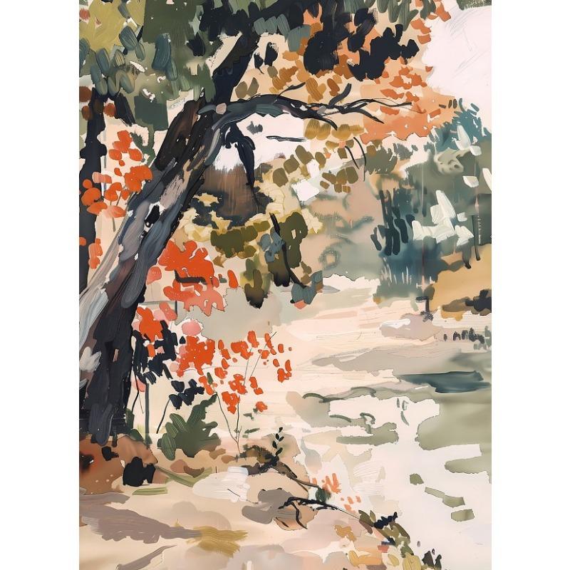 Abstract Plant Coloful Flower Hydrangea Lily Cherry Blossom Poster Canvas Painting Wall Pictures Living Room Decor