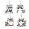 Cute Cartoon Raccoon Acrylic Keychain Pendant For Car Keys Couple Bags Student Friend Backpacks Holiday Creative Gift