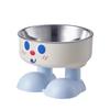 Cute Stainless Steel Pet Bowl Non-Slip Elevated Cat Bowl Chew-Proof Anti-Tip Pet Feeding Bowl Cat