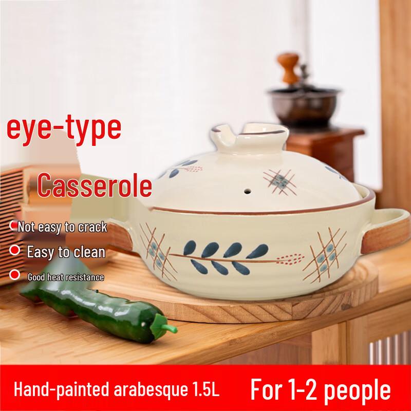 HuaMeiGuan Japanese Hand-painted Clay Casserole