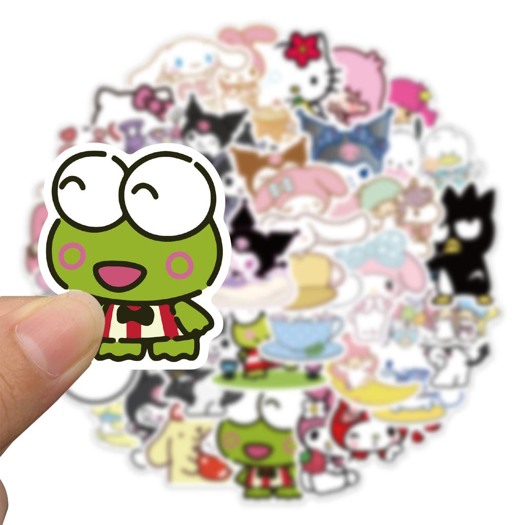 50/100pcs Sanrio Series Kuromi Hello Kitty Cinnamoroll Stickers Cute Multi-purpose Waterproof Decorative Refrigerator Computer