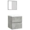 3114174 vidaXL Bathroom Vanity Unit and Basin and Mirror Concrete Grey