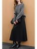Women's 2025 Autumn/Winter Elegant Elastic Waist Long Skirt