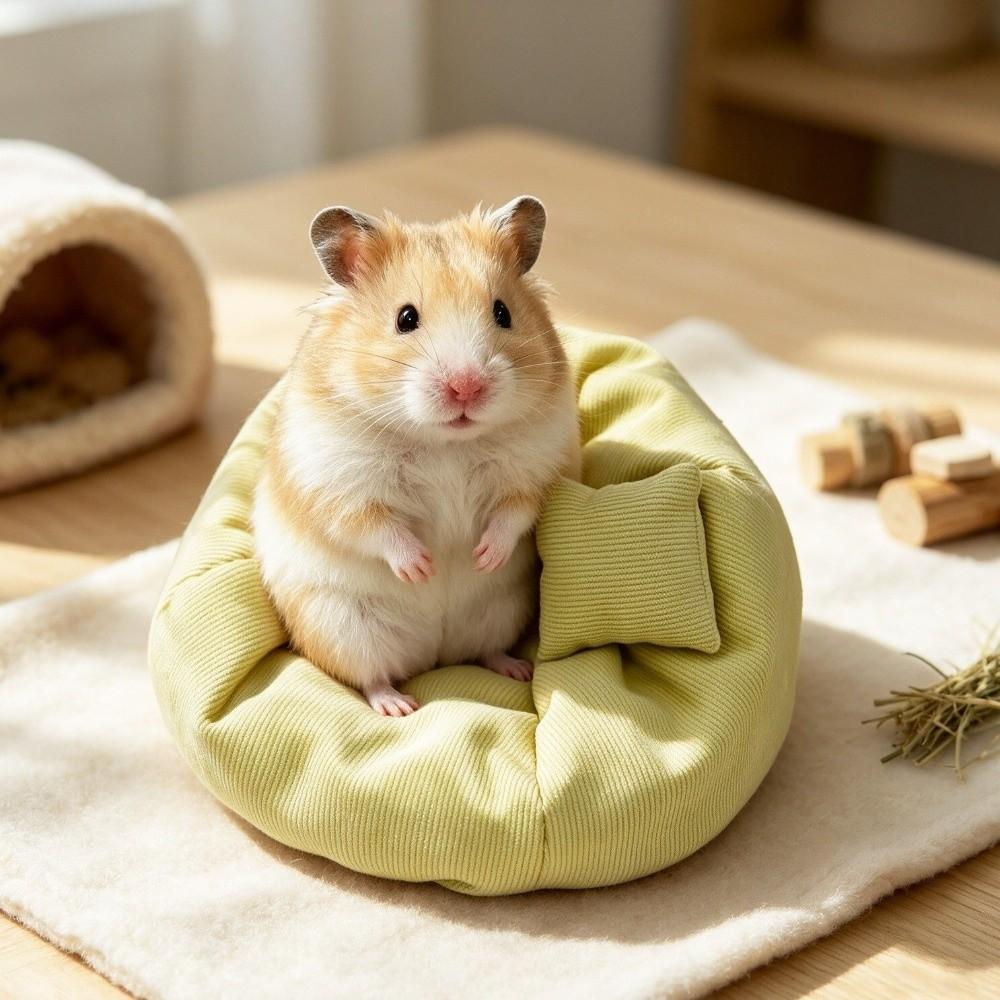 Warm Pet Lazy Sofa Bed Cotton Sleeping Bed Portable Hamster Nest Guinea Pig