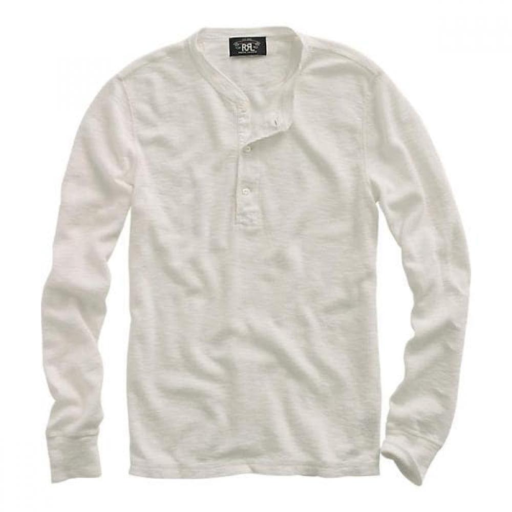 Rrl Waffle Knit Henley Shirt  Mnrrkni16820001100 XL
