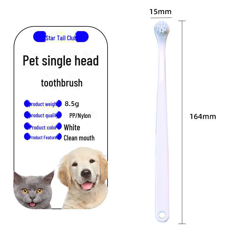 Disposable Pet Toothbrush for Dogs & Cats - Individually Wrapped for Oral Cleaning