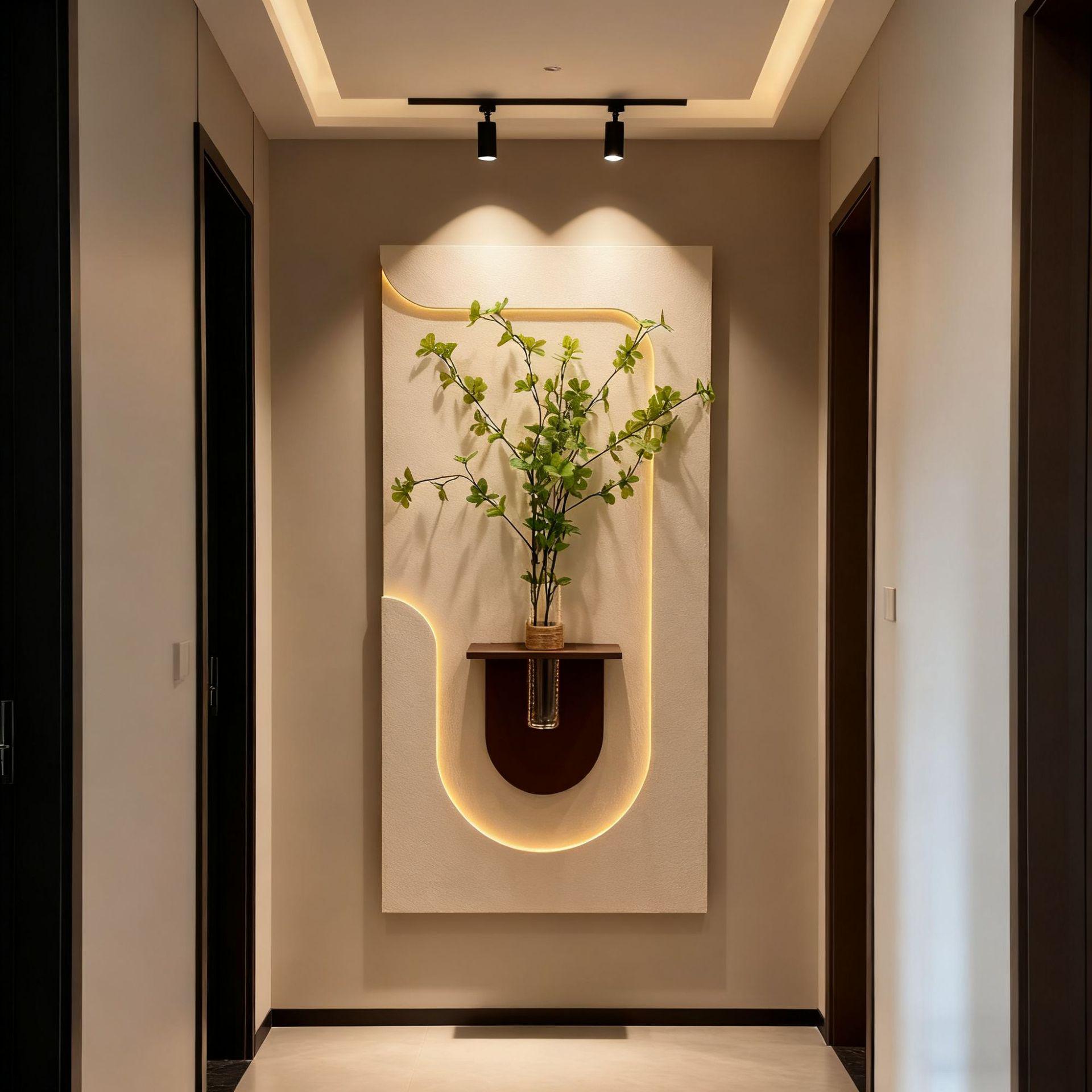 

Елегантна декоративна картина для передпокою та вітальні з дизайном зелених рослин 80*160cm【Plug-in Model】