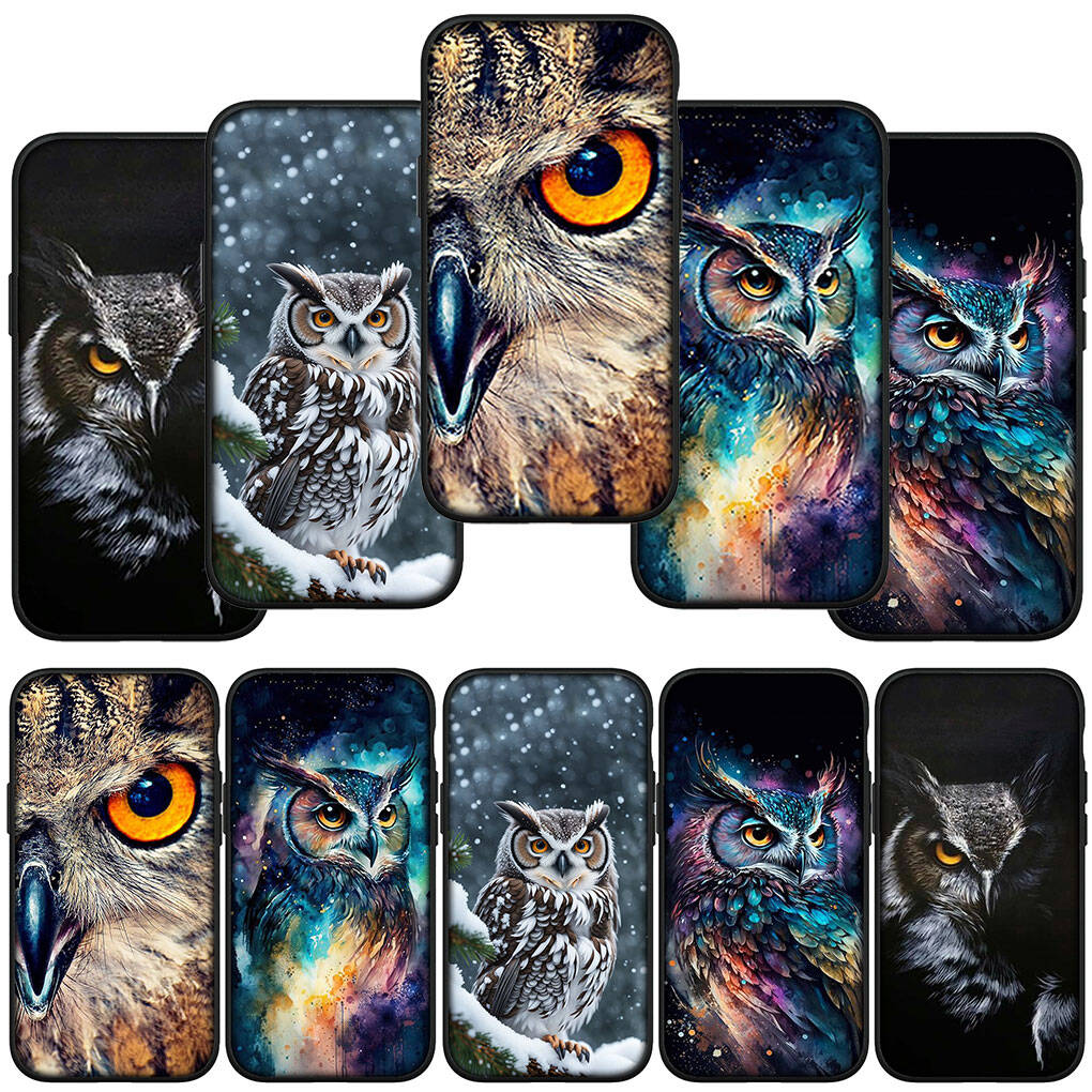 Phone Case for iPhone 17 16 15 Xiaomi Poco F8 F7 X7 X6 X5 M8 C85 C75 C71 Redmi Note 14 13 12 11 Pro Max A3 A4 14C 13C 15C 12C Owl Cartoon Cover