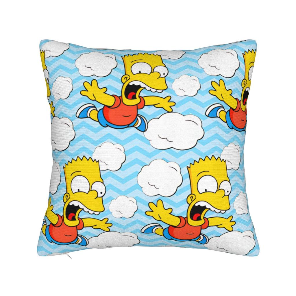 Pillow Case Bart SSimpsons Neon Print Soft Pillow Cover For Living Room Chair Fashion Pillowcases