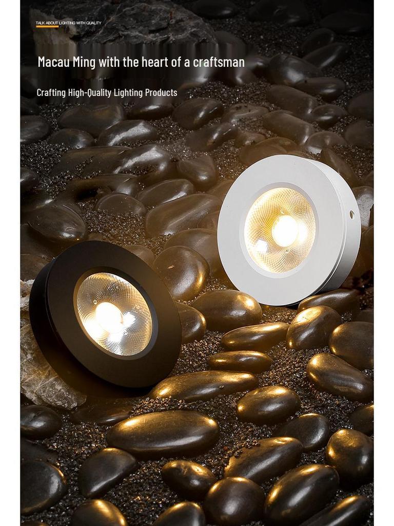 Three Pines Ultra-Thin LED Surface-Mounted Mini Spotlight for Ceiling, Wine Cabinet, and Wardrobe