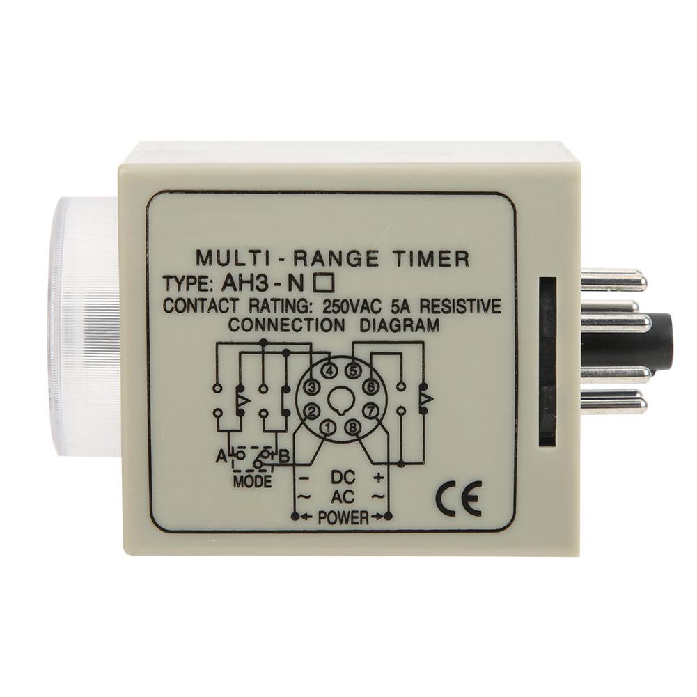 On Delay Time Relay Mini Multi Time Period Adjustable a B Double Mode AH3 ND AC220V