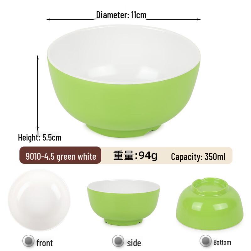 Melamine Small Rice Bowls (10-Pack)