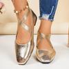 Square Toe Women‘s Low Heels New Luxury Elastic Band Shoes Elegant Loafers Comfortable Outdoor Women Single Shoes