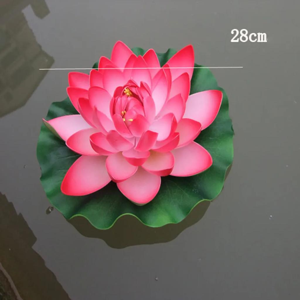 Artificial Floating Lily Pads Pond Flowers For Aquarium Decoration EVA Plastic Material Realistic Appearance Water Decoration