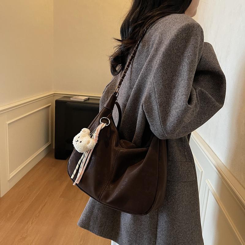 Soft Leather Tote Bag Women's Shoulder Crossbody Bag Large Capacity Bag