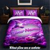 Gnome Theme Custom Text Or Name 3Pcs Bedding Set,1 Flat Sheet & 2 Pillowcases Personalized Home Bedding