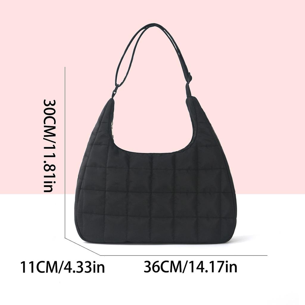 Casual Large-Capacity Bag Women'S Fleece Underarm Bag Simple One-Shoulder Messenger Tote Bag