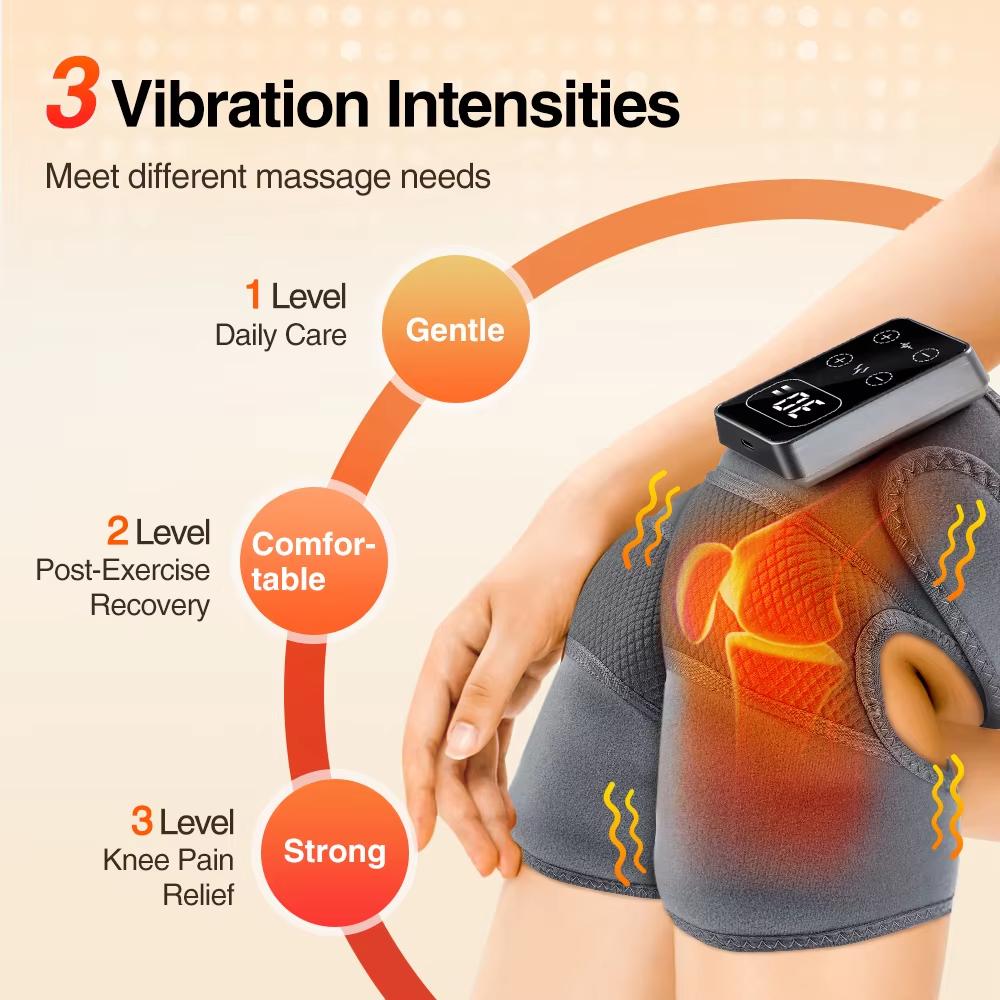 Electric Knee Massager With Heat Vibration Shoulder Elbow Massage Knee Support Massage Health Care Electric Heated Knee Brace