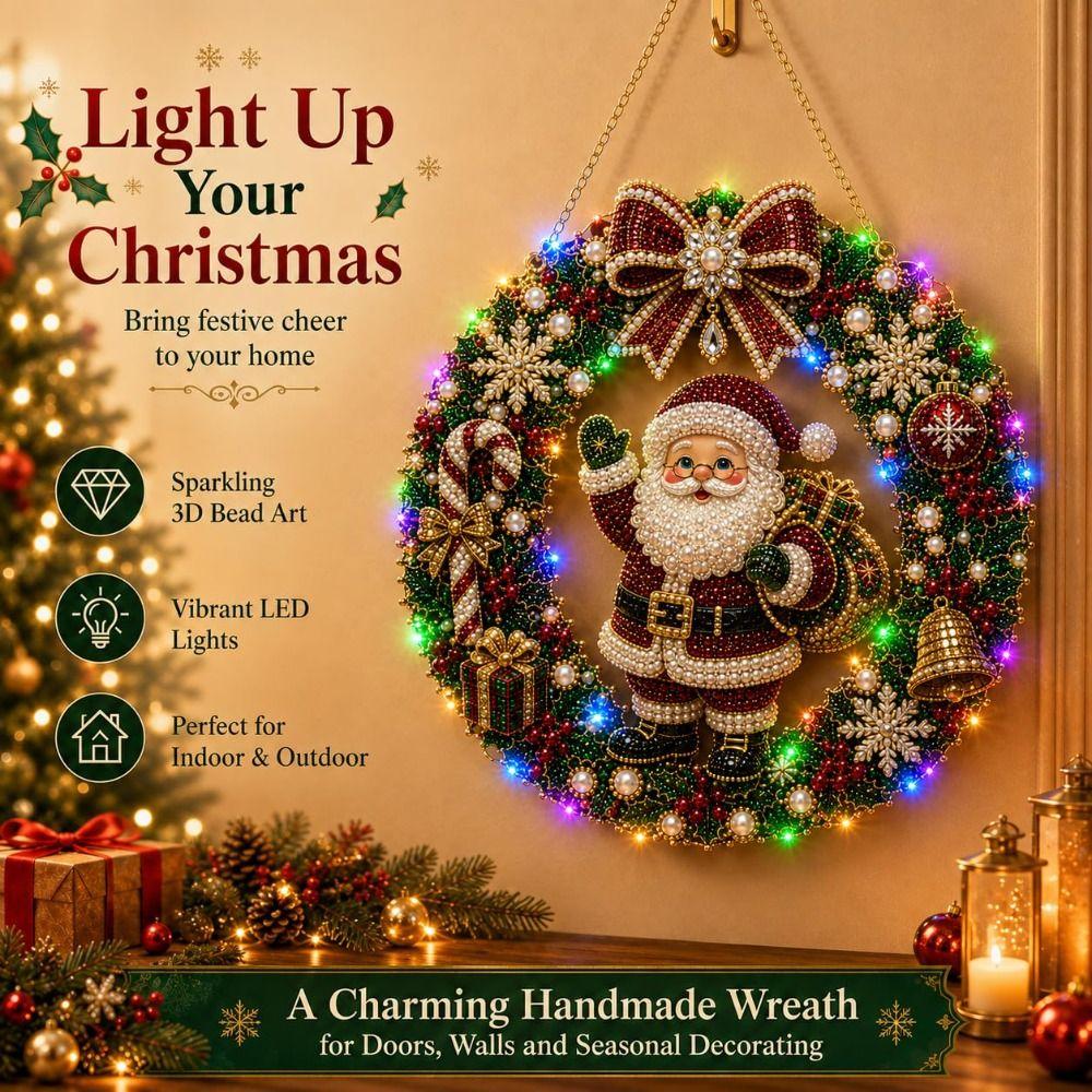 Dekorativer Weihnachts-Kranz Anhänger Funkelndes DIY Hänge-Set Weihnachts-Schmuck