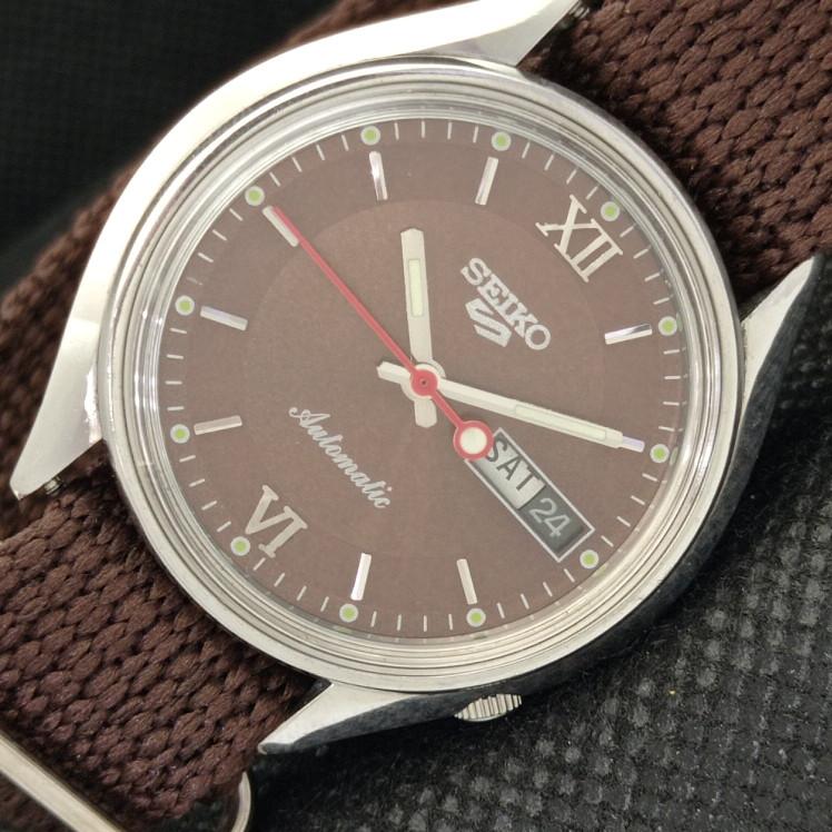 

Б/У винтажные мужские часы SEIKO 5 AUTOMATIC 6119C JAPAN MENS DAY/DATE BROWN WATCH a316836-2 SKU608i-a316836