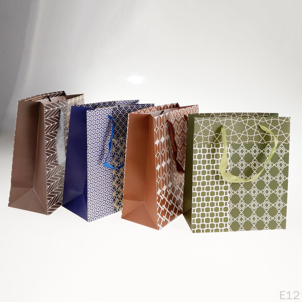 12 Pack Christmas Paper Gift Bags Goody candy pockets Birthday Wedding Party Supplies