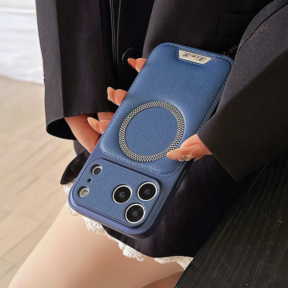 Magnetic Leather Phone Case For For Iphone 1 14 12 13 16 17 Pro Max Air Plus Official Shockproof Protector Cover