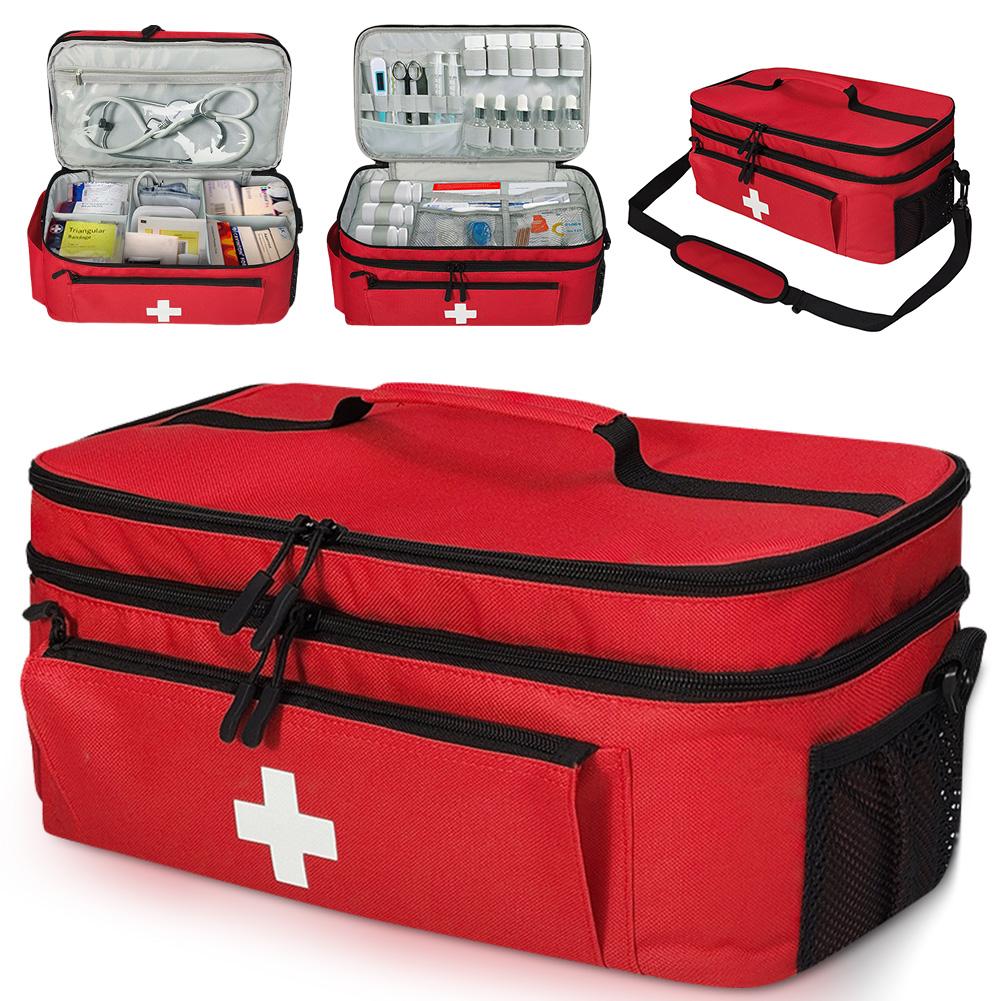 Travel Medicine Bag with Lockable Zippers Pill Bottle Organizer Medication Organizer Medication Travel Case for Home Travel