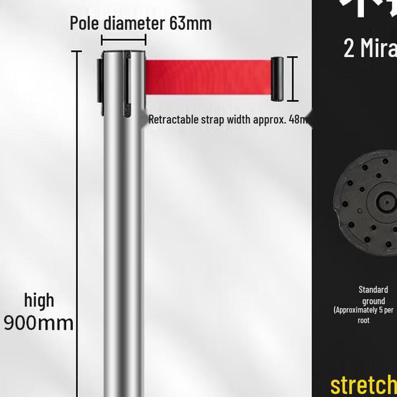 Brangdy Retractable Stainless Steel Stanchion