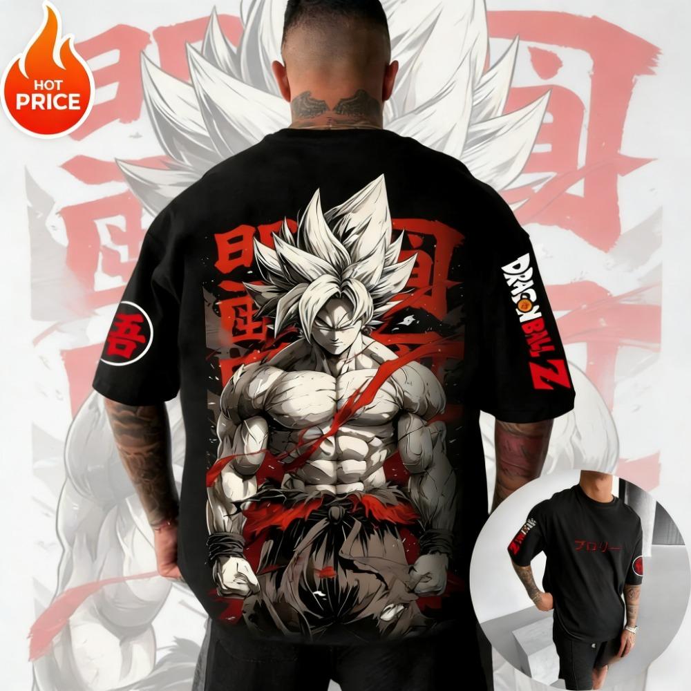 

2026 New Summer Dragon Ball 40th Anniversary Son Goku Anime Printed T-shirt Super Size Casual Streetwear Unisex Y2k M