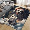 Weihnachtshund Heim Sofa Dekoration für Wohnzimmer & Schlafzimmer, Rutschfeste Spiel Flannel Bodenmatte für Spielzimmer